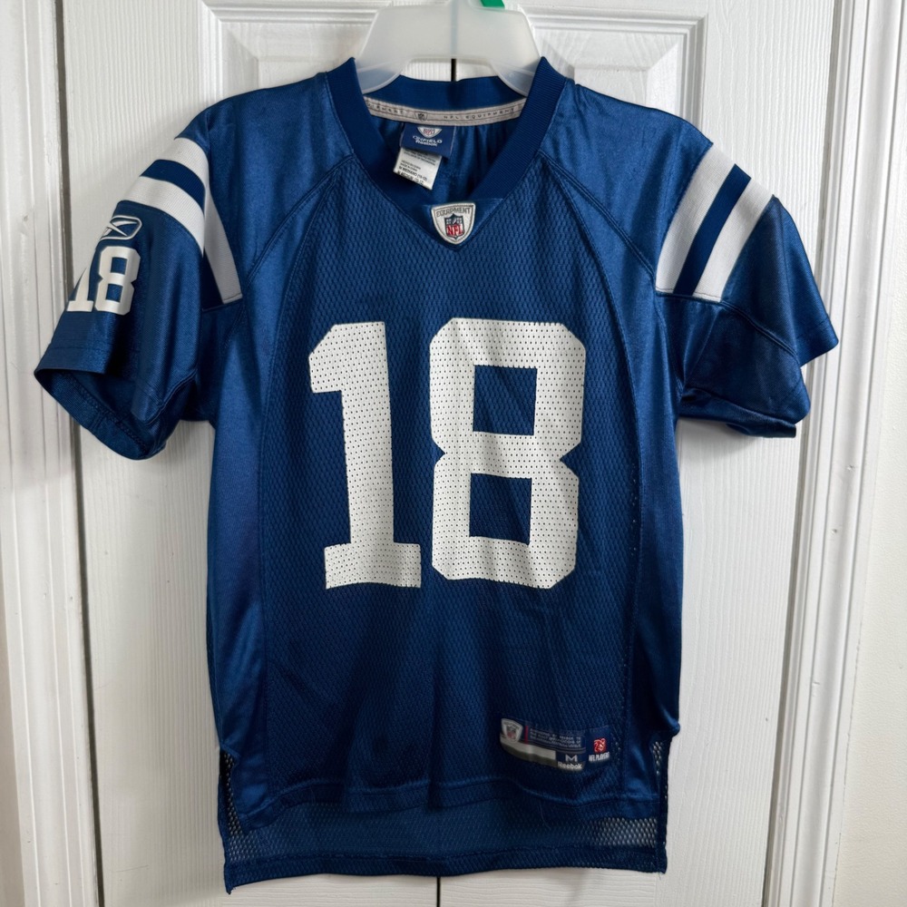 Peyton Manning Indianapolis Colts Jersey Youth M 10-12 Reebok NFL On Field
